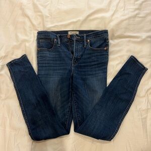 Madewell high rise Blue Skinny Jeans with stretch